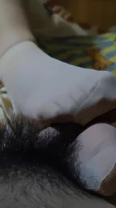 女友短肉丝足交